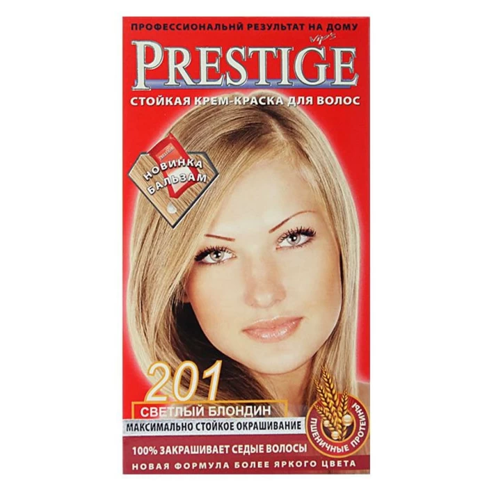 Крем-краска для волос Prestige "vips" №201 "Светлый блондин"