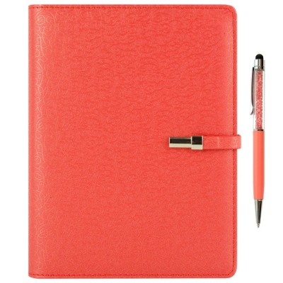 Набор подарочный: Ежедневник на кольцах А5 + ручка &quot;Darvish&quot; ассорти (красный, розовый, бирюза)