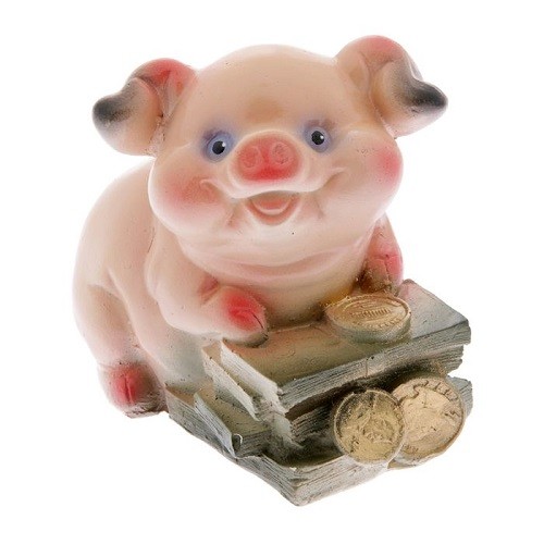 Копилка свинка на деньгах 14см. арт. сф-2010