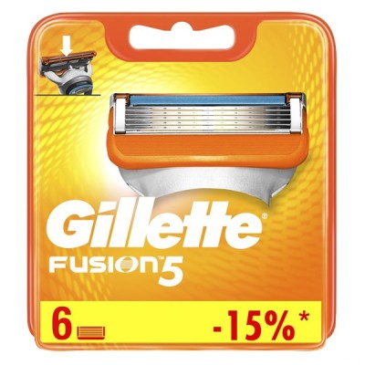 Кассеты Gillette FUSION 6шт