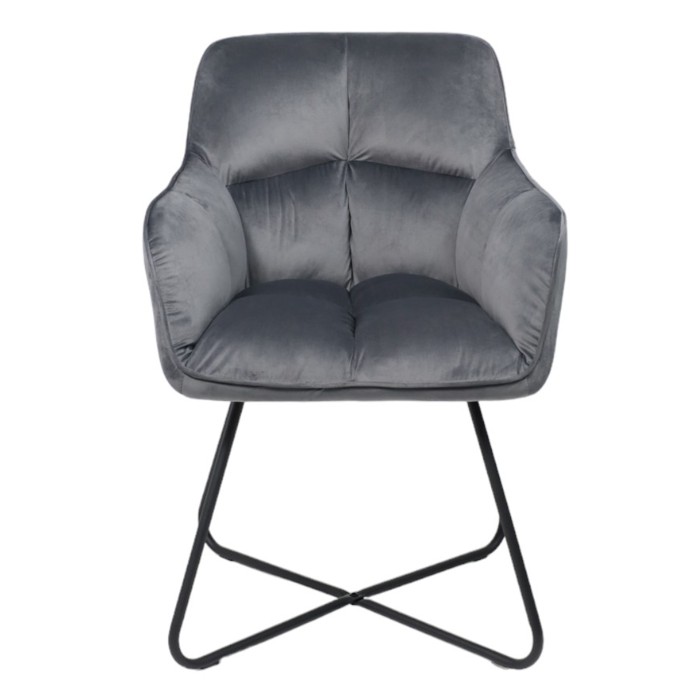 Кресло Florida CL-18019 темно-серый велюр/черный