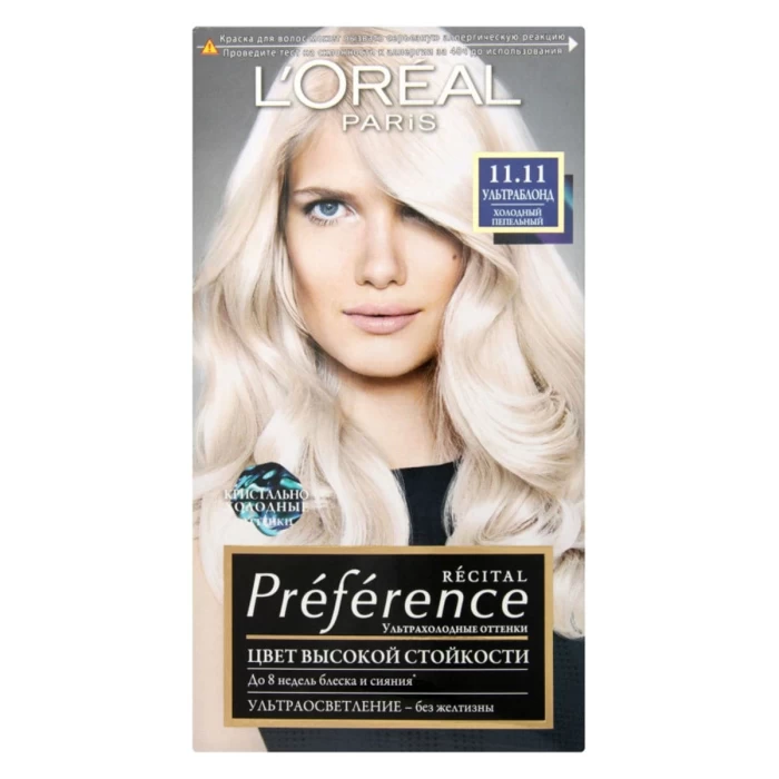 Краска для волос  L'Oreal Paris "Preference"№11.11 "Ультраблонд пепельный"