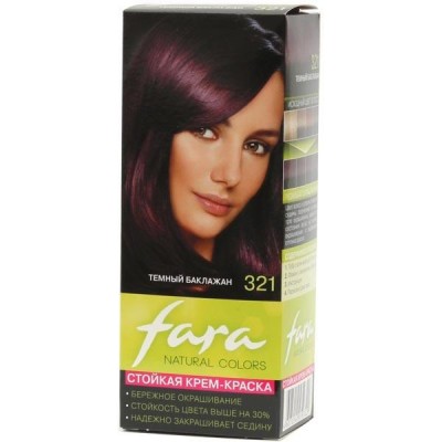 Краска для волос FARA Natural Colors №321 Темный баклажан