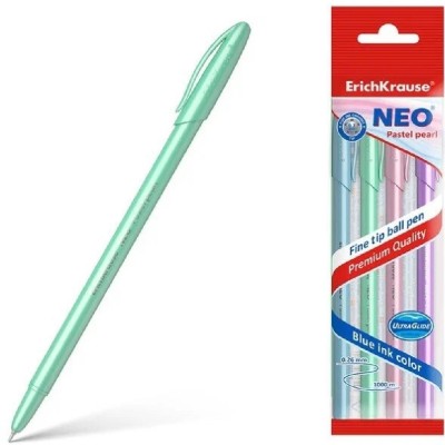 Ручка шариковая синяя ErichKrause Neo Pastel pearl 55380